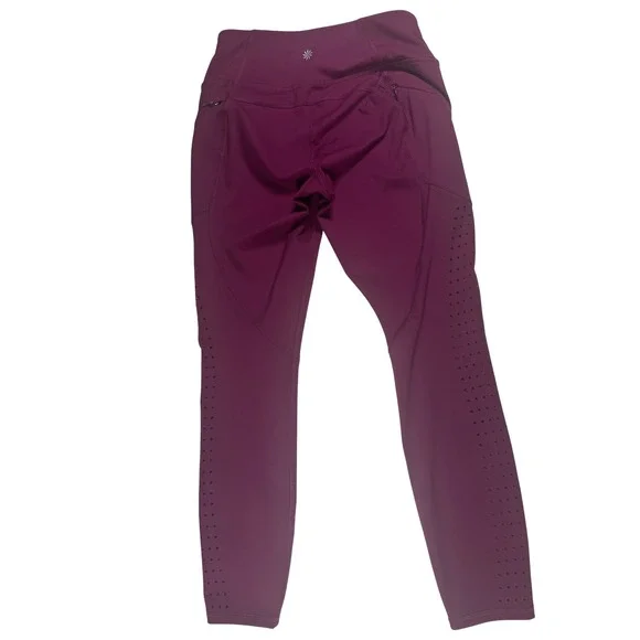 Athleta Leggings Womens Extra Small Laser Cut Perforated Activewear Gym XS - Picture 1 of 9